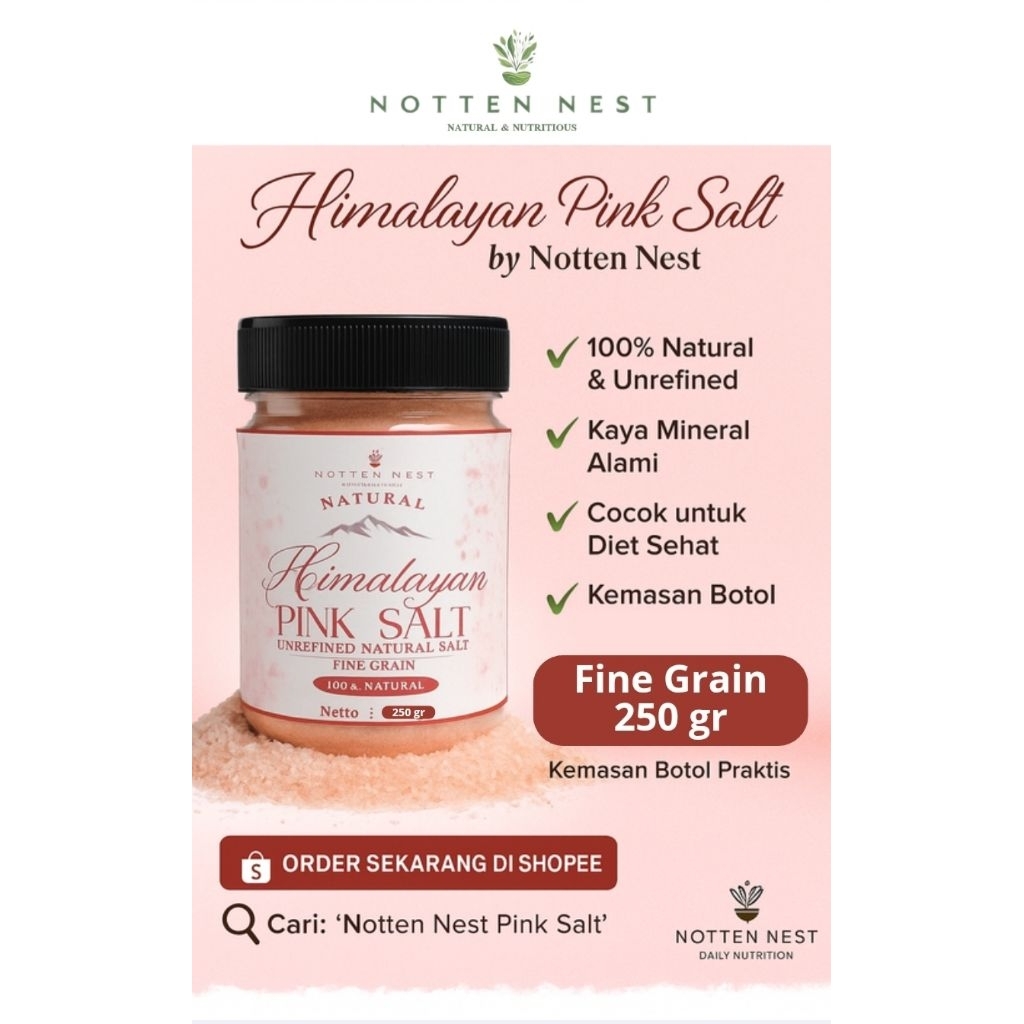 

Garam Himalaya 250 gr/Garam dapur sehat pink | Murni & alami