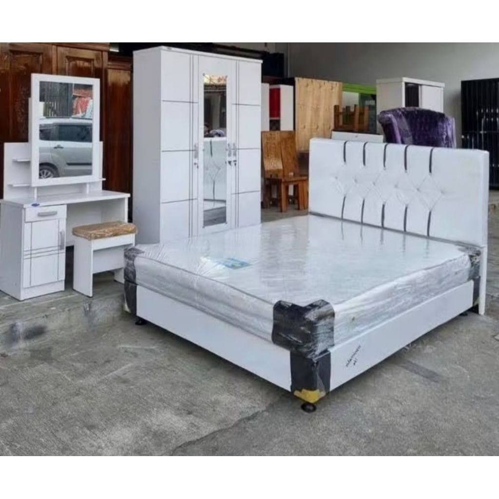 Kamarset Divan kasur lemari+meja rias 160x200
