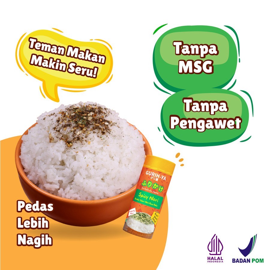 

Gurih-Ya Spicy Nori Pedas Lebih Nagih Tanpa MSG