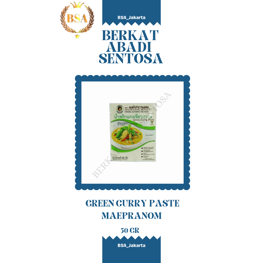 

GREEN CURRY PASTE MAEPRANOM (50 GR)