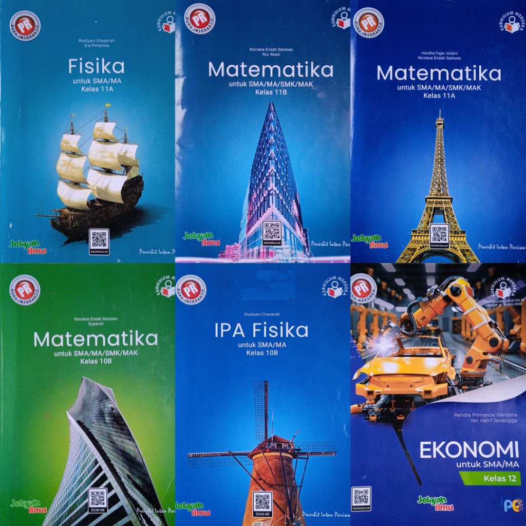 [Preloved] Buku PR Jelajah Ilmu Intan Pariwara Mapel Fisika Matematika Ekonomi Kelas 10 A, 10 B, 11 