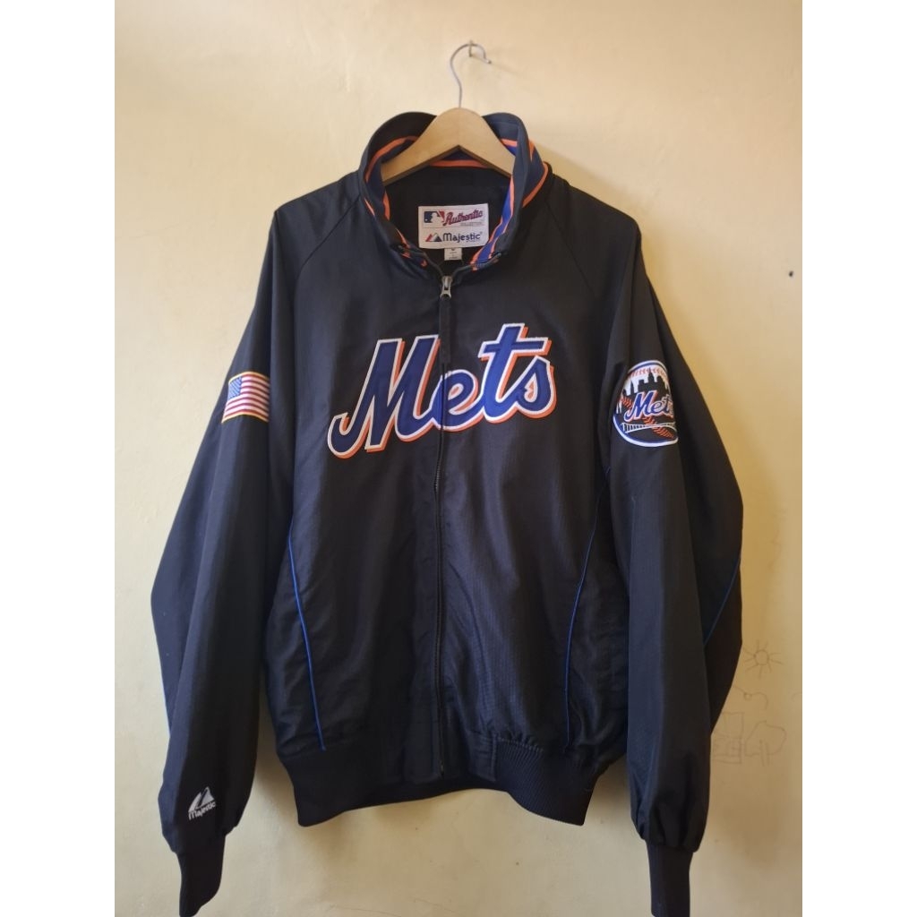 Jaket MLB Mets Majestic Orgnl