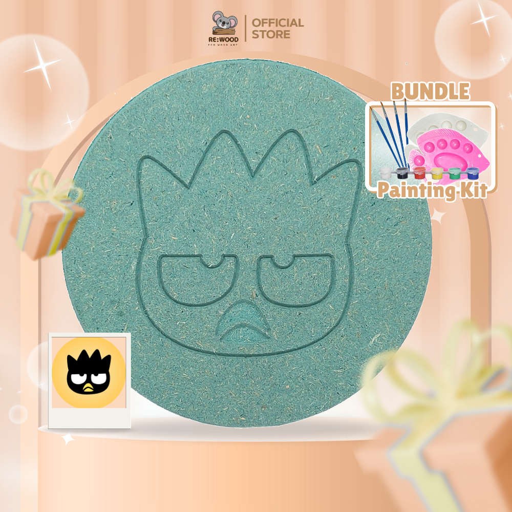 

[Rewood] Kayu Lukis Kanvas Karakter Badtz-maru Sanrio Ikon | Size M DIY Wood Painting Kit