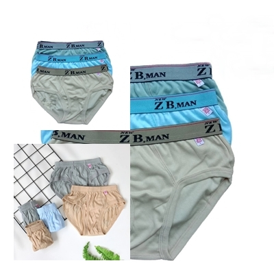 [ 3pc & 6pc ] Grosir  CD ZB Man KERUT | Celana Dalam Pria Karet Kerut Berkualitas | CD ZB Man KERUT 