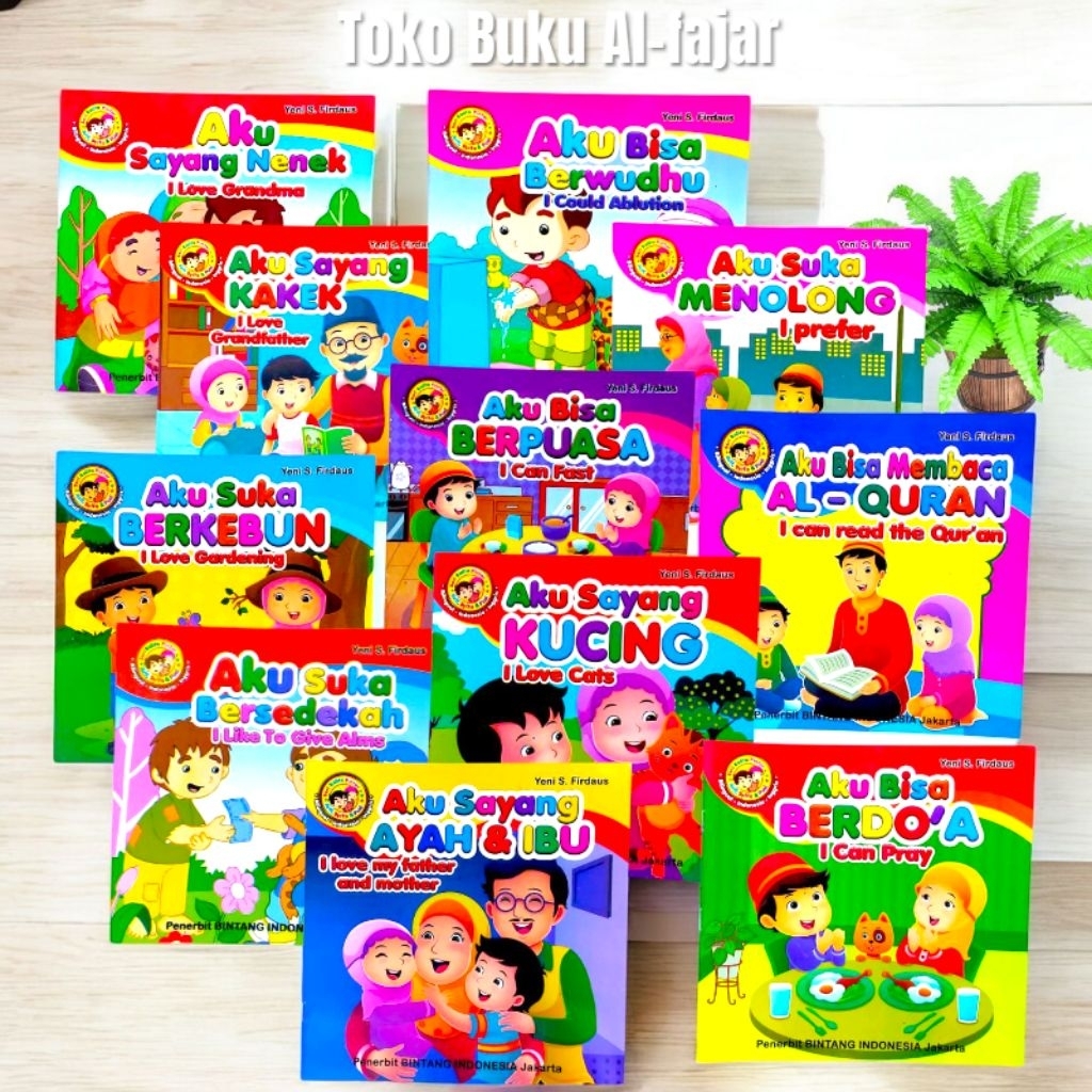 buku dongeng seri balita pintar Arif, syifa dan pusi full color (19×19cm)