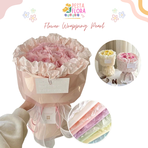 

[20 lembar] Kertas Bunga Pearl Wrapping Pearl / Flower Wrapping Pearl Pear Paper Sydney Kertas Bunga