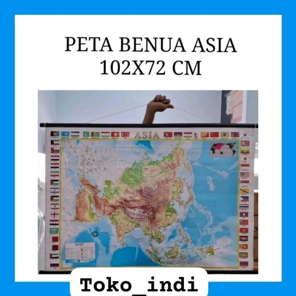

Peta Benua Asia 102x72 cm