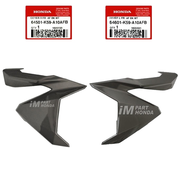 64501-K59-A10AFB 64601-K59-A10AFB COVER SAYAP KANAN KIRI VARIO 125 150 LED 2015 - 2017 HITAM ABU ABU