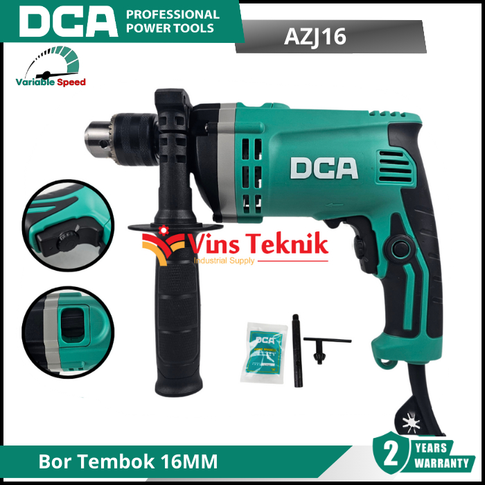 Mesin Bor Tembok Listrik Impact Drill 13MM 710Watt DCA AZJ16 AZJ 16