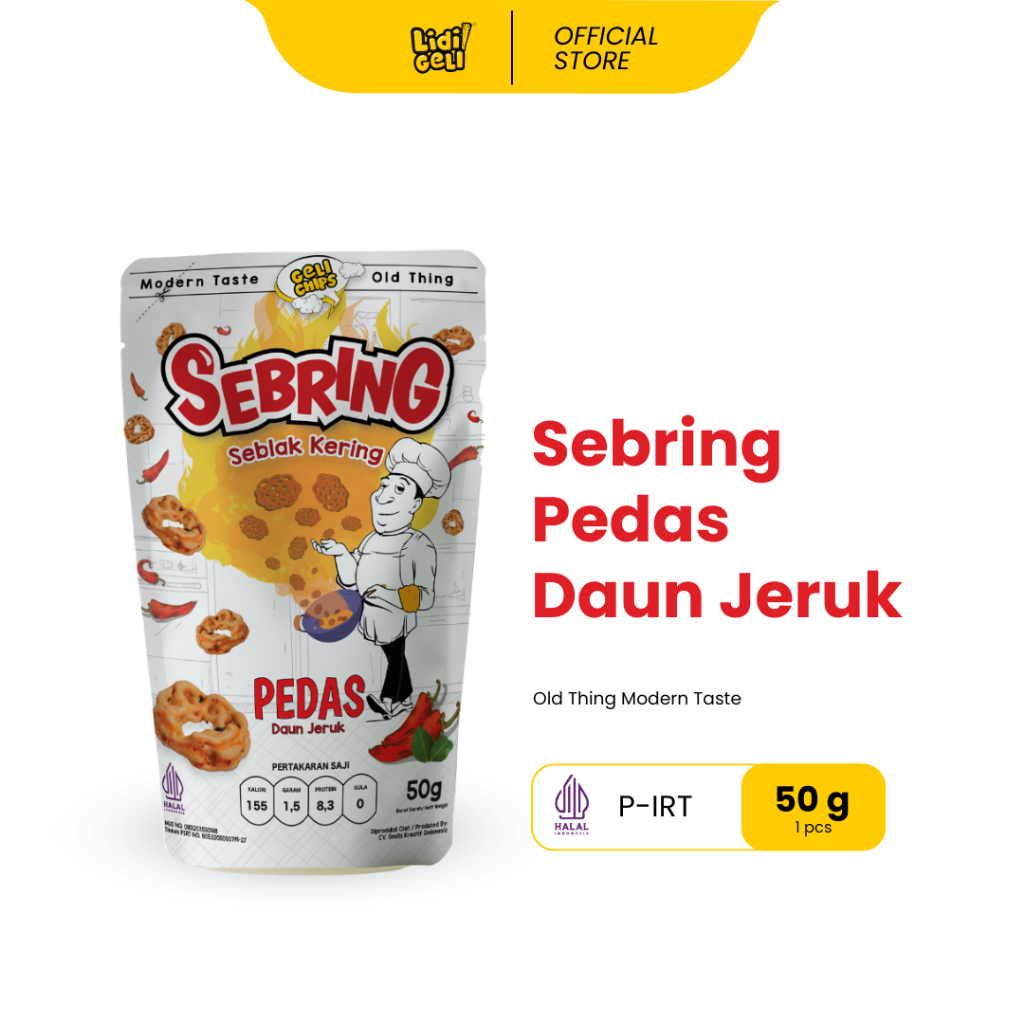 

Geli Chips - Seblak Kering ( Sebring ) Kerupuk Mawar Pedas Daun Jeruk 50 gr