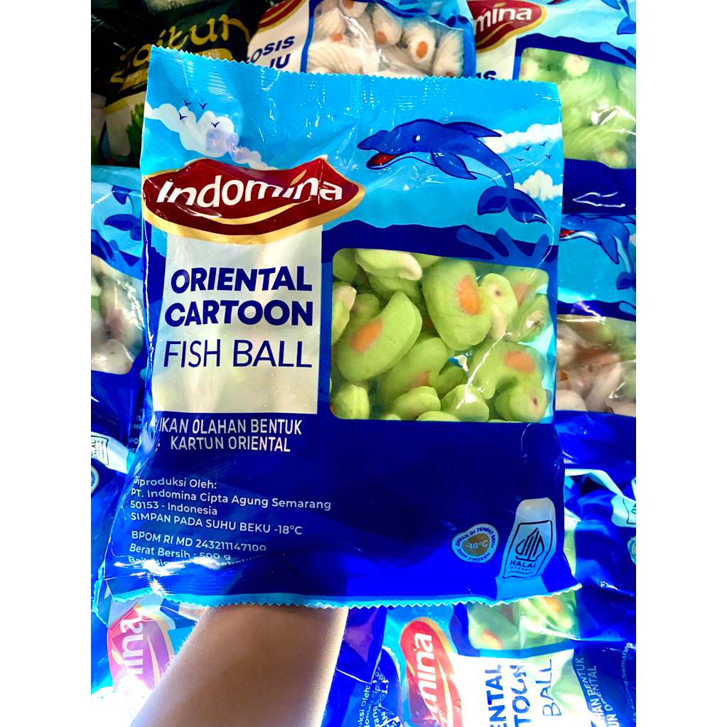 

INDOMINA Oriental Cartoon Fish Ball 500gr / ikan olahan bentuk bebek frozen