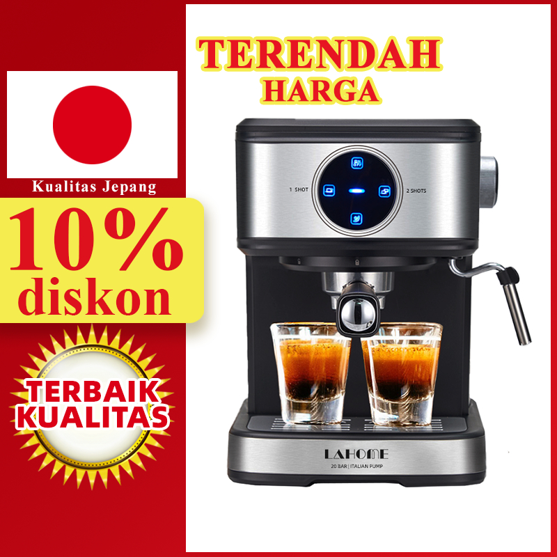 LAHOME Mesin Kopi Espresso Mini Alat Kopi Espresso Mesin Kopi Espresso Otomatis Murah Kopi  Alat Bik