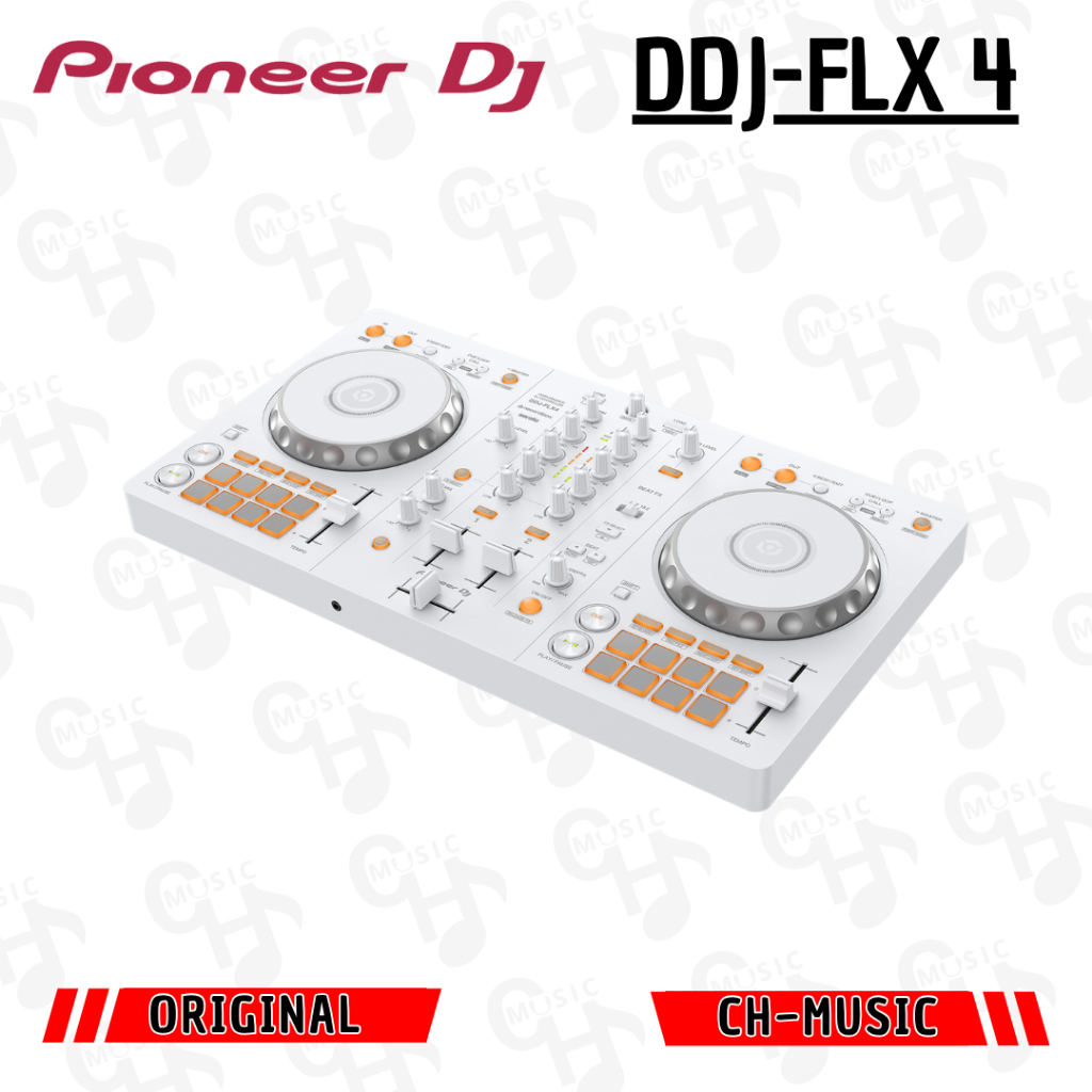 Pioneer DJ DDJ-FLX4 White 2-deck Rekordbox and Serato DJ Controller FLX 4 Putih
