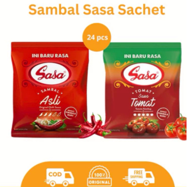 

Sasa Saos Sambal Asli Sachet isi 24 Saset - Sambal Tomat - Toserba Gadjah - Ekonomis