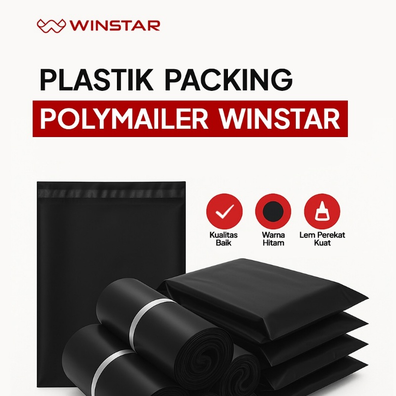 

POLYMAILER PLASTIK PACKING P35x50 OLYMAILER HITAM ISI 100 PCS35x50