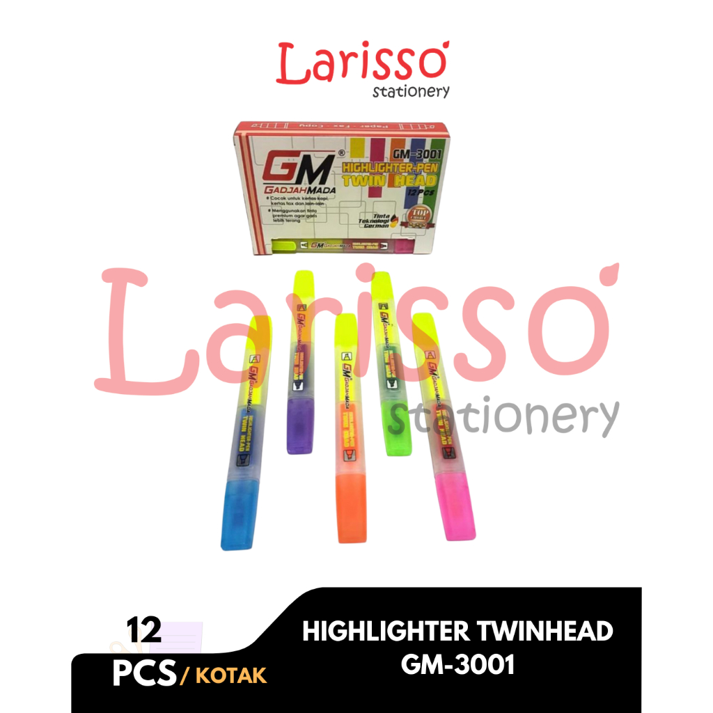 

GM - (pcs) HIGHLIGHTER GM TWINHEAD GM-3001 - Pcs