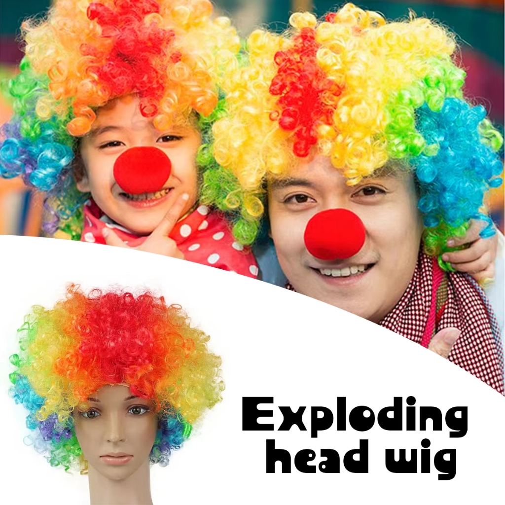rambut palsu keribo wig rambut warna warni wig badut anak laki laki rambut palsu cowok keren