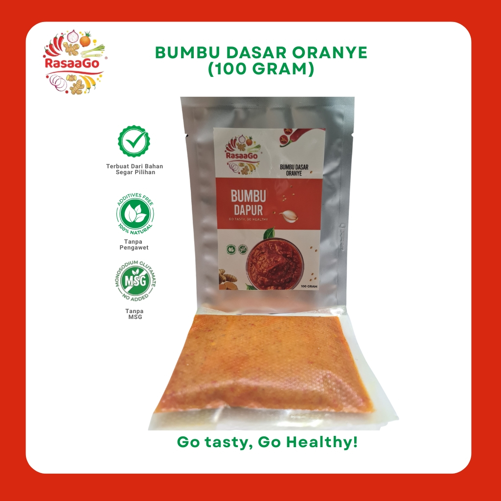 

Bumbu Dasar Oranye Rasaago 100gr | Non MSG & Pengawet | Halal | Bumbu Masak Instan Fresh