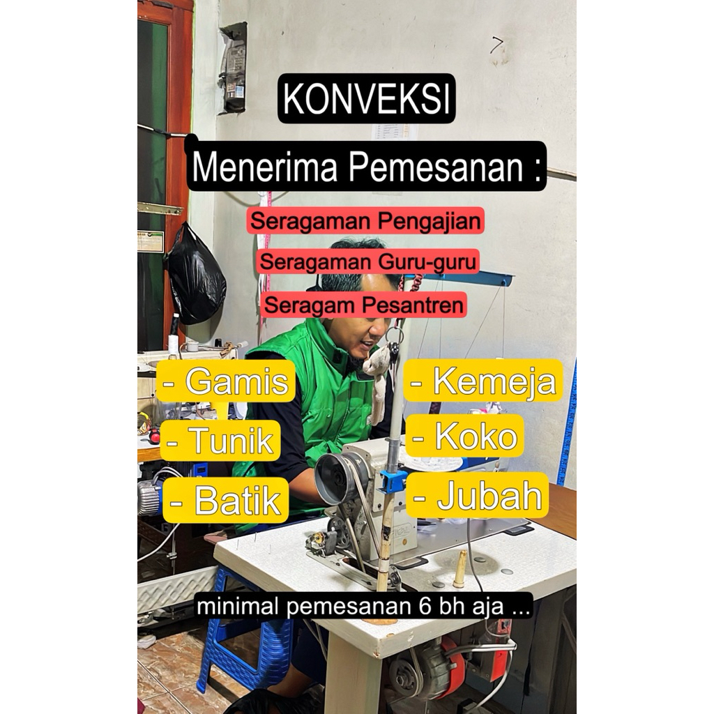 Jasa Jahit Seragaman Konveksi untuk pengajian, sekolah & pesantren