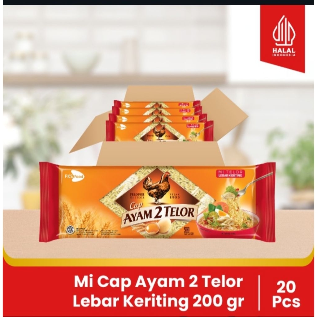 

mie-cap-ayam-2Telor-Original-lebar-kriting-1karton-20 Pcs-200gr