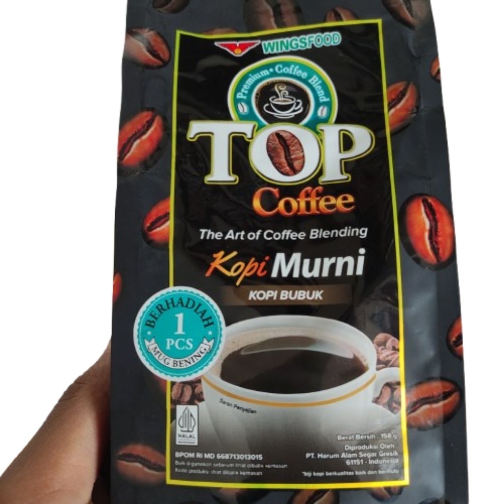 

Top Coffe + Gelas Top Kopi Murni 158 gr