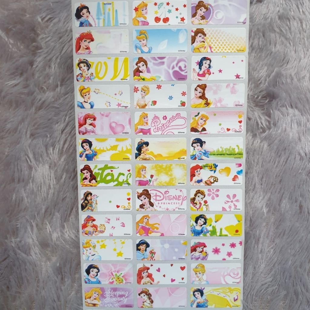 

STIKER NAMA WATERPROOF SIZE M/STIKER NAMA MOTIF/STIKER NAMA KARAKTER DISNEY PRINCESS/STIKER NAMA TERBARU