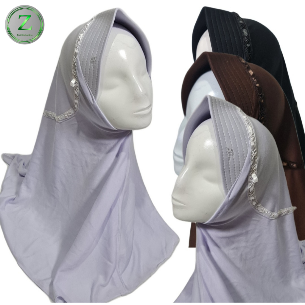 Jilbab Kerudung Bergo Instan Anak Sekolah SD SMP SMA Remaja MODELAN RABBANI PITA SERUT