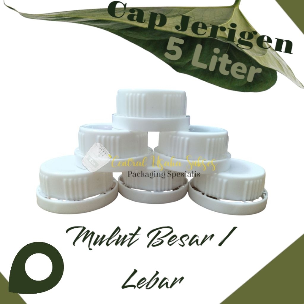 FLASH SALE WHITE Cap Tutup Jerigen Jerrycan 5 Liter Mulut Besar Segel - Putih Susu (Baru)