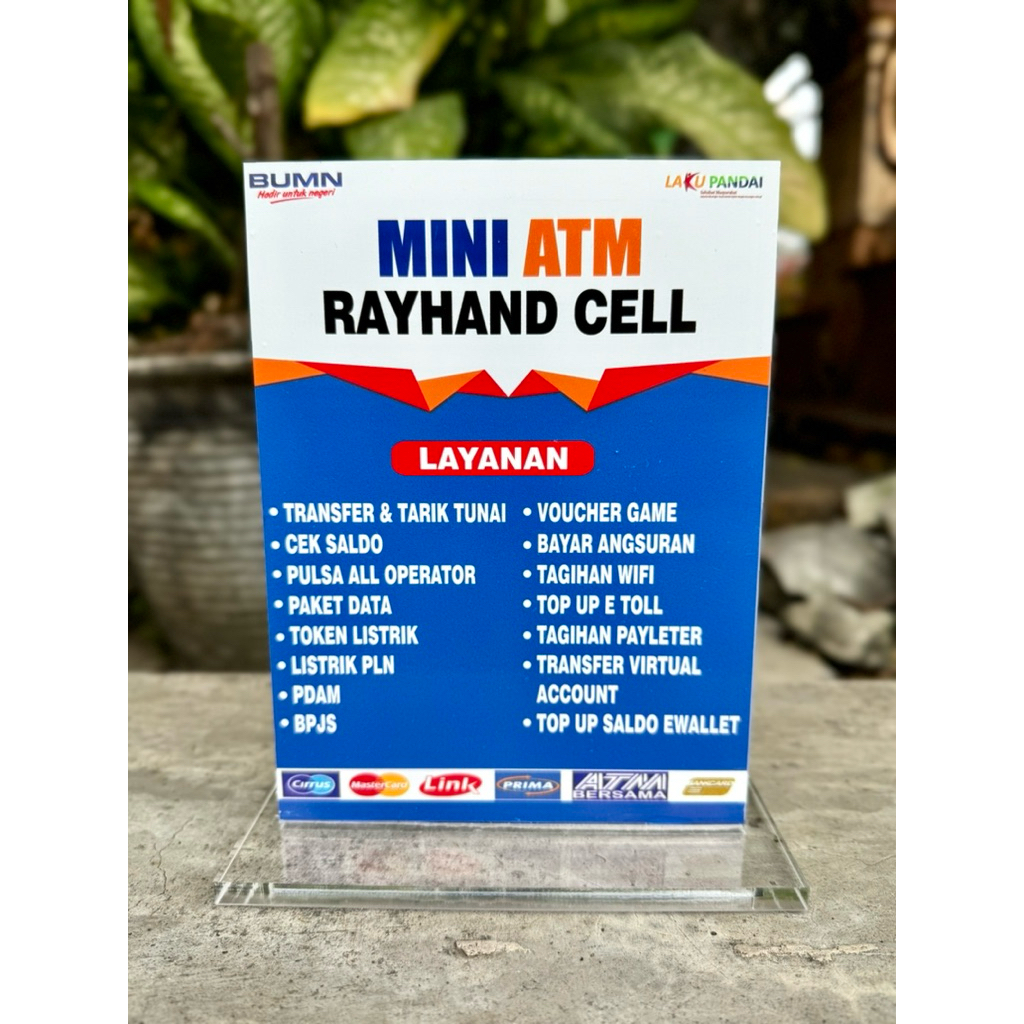 

AKRILIK MEJA MINI ATM BISA CUSTOM NAMA UKURAN 15x20cm BAHAN TEBAL BERKUALITAS
