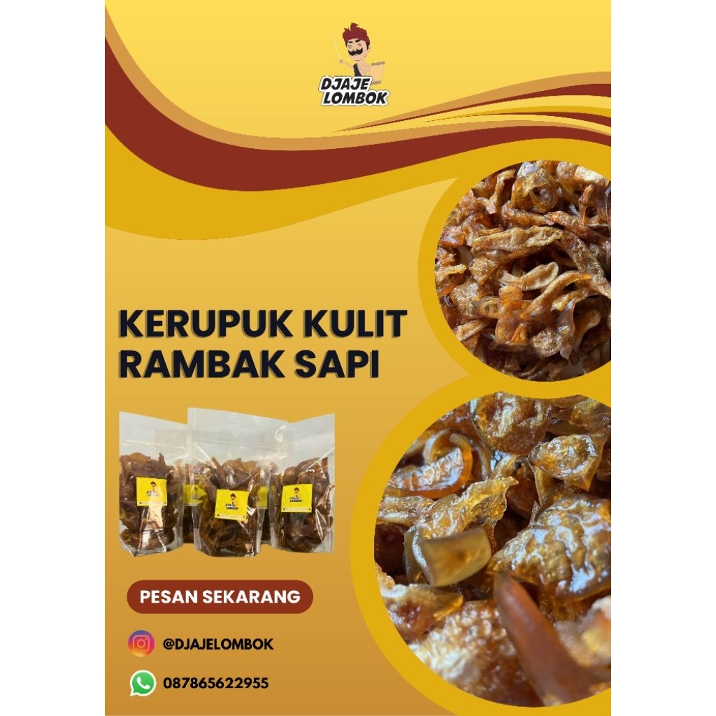 

1 KG , 500 GRAM, 250 GRAM OLEH-OLEH HALAL KERUPUK KULIT RAMBAK SAPI | KRECEK KULIT SAPI SIAP GORENG | OLEH - OLEH KHAS LOMBOK DJAJE LOMBOK