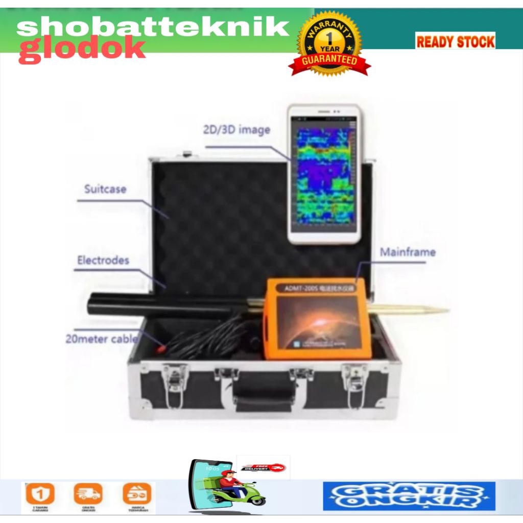 Alat Geolistrik Autometic Deteksi Air Tanah PengeboranType ADMT-200S-Y Water Detector Intelligent Ad
