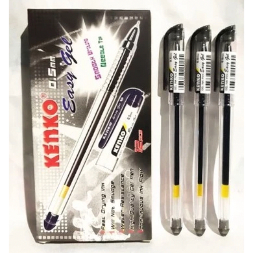 

KENKO Pulpen Easy Gel 0.5mm Hitam/Merah/Biru (isi 3pcs)