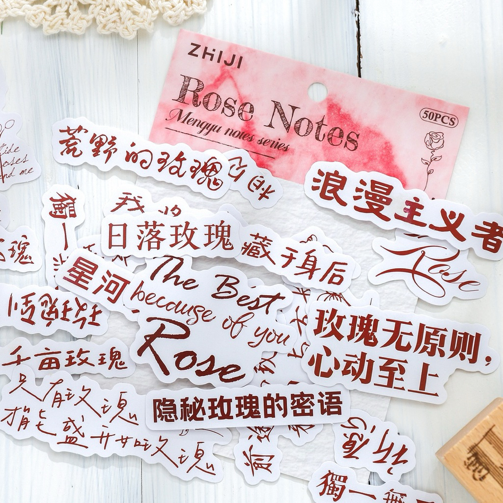 

(2EB) sticker washi paper kertas tulisan quote word colorful deco dekor journaling