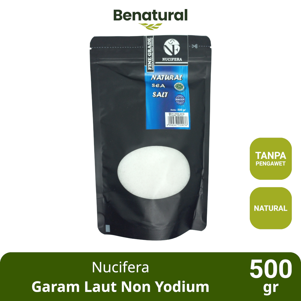 

Nucifera Natural Sea Salt 500gr - Garam Laut Alami