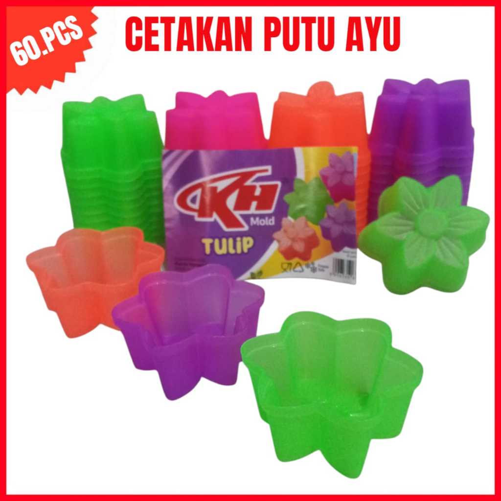 cetakan kue/cetakan puding/putu ayu bentuk bunga tulip
