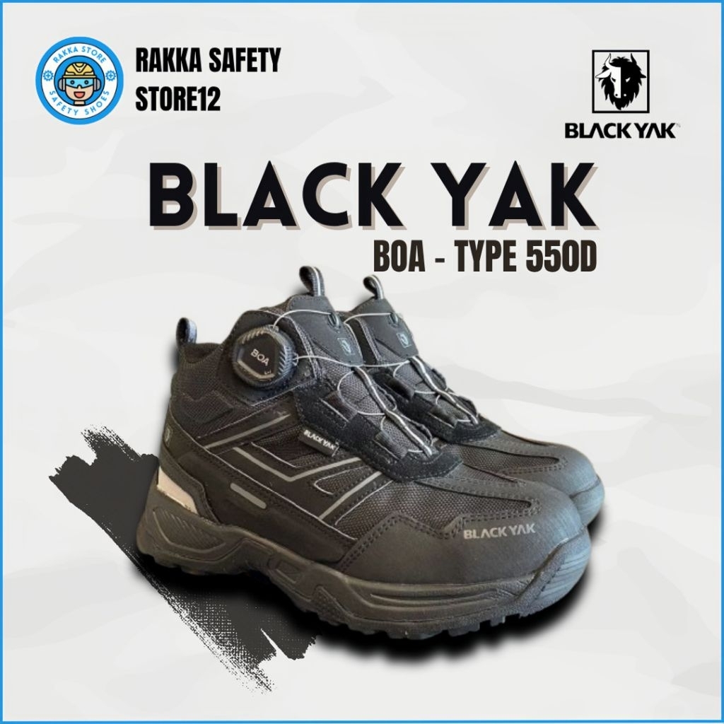Safety Shoes Black Yak 550D Original Safety BOA Sepatu Safety