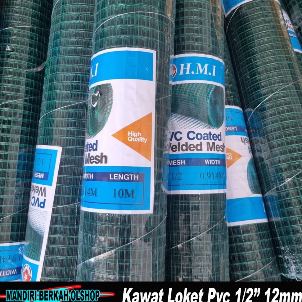 KODE V7I Kawat Loket PVC Hijau 1 Roll 12  Kawat Ram  Kawat Kandang  Kawat Cor 12