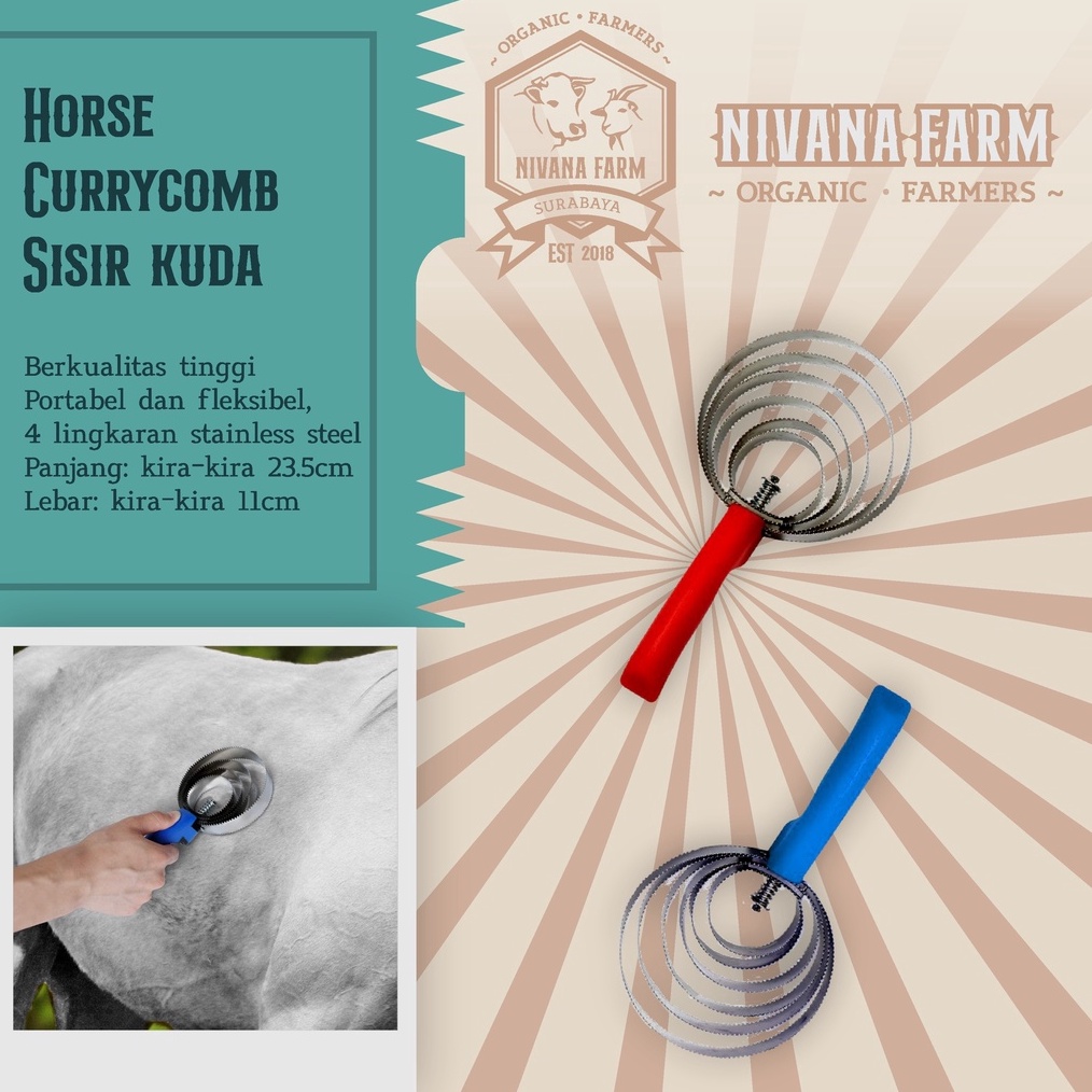 KODE K89V Sisir Hewan Sapi Kambing Domba Kuda Sisir Kambing Sapi Merah