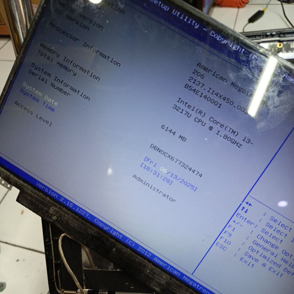 Mesin laptop Asus x450c intel core i3 gen 3 Second