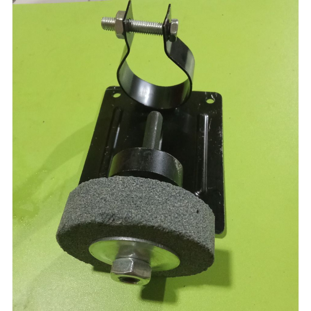 Adaptor dudukan bor jadi gerinda Asahan poles + batu poles