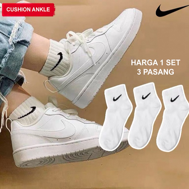 KODE F36V Nike Everyday Cushioned Ankle socks  Kaos kaki NIKE pendek tebal original 1 set 3 pasang