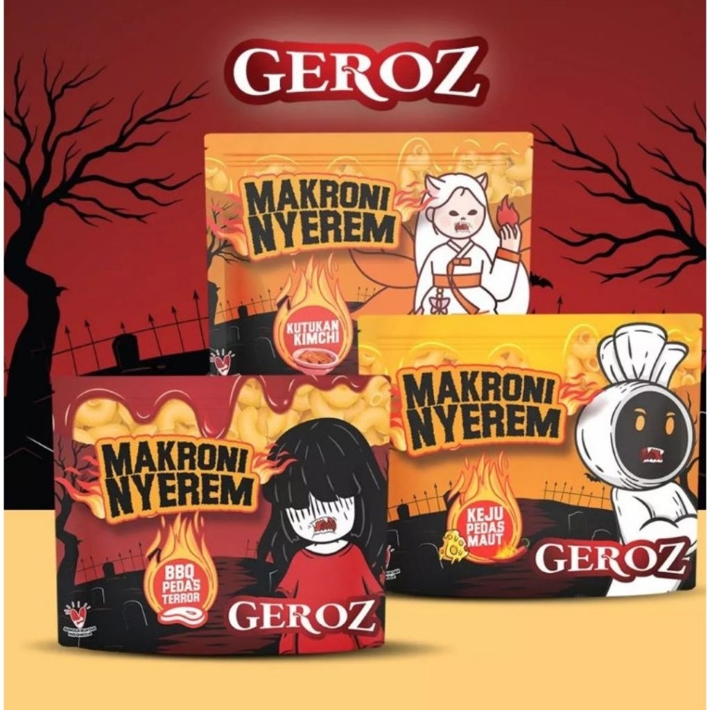 

Geroz - Makroni Nyerem Rasa Keju Pedas BBQ Pedas Kimchi /VIRAL Cemilan Makaroni