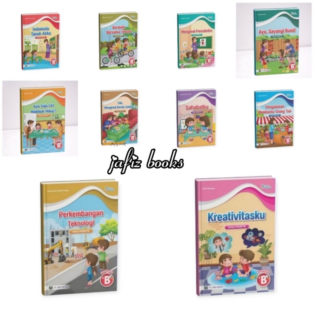 satu paket buku TK B kurikulum merdeka penerbit CV Arya duta