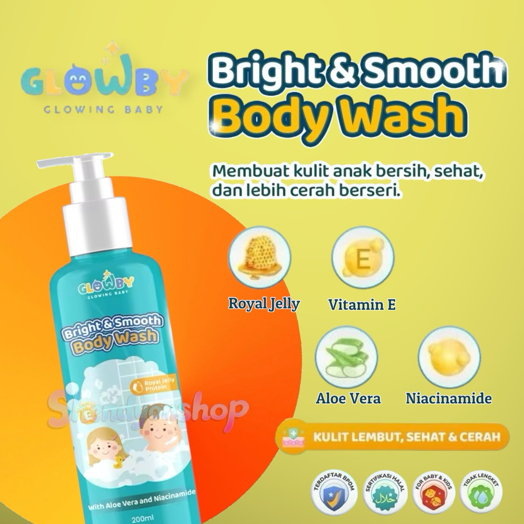 Glowby body wash || sabun mandi glowby || bright & smooth body wash for kids || Sabun Pencerah Kulit