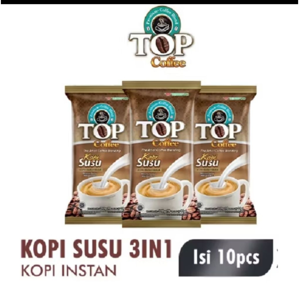 

top kopi susu renteng 31 gram isi 10