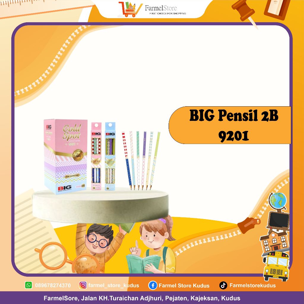 

BIG PENSIL 2B kode 9201 (Isi 3,6pcs)