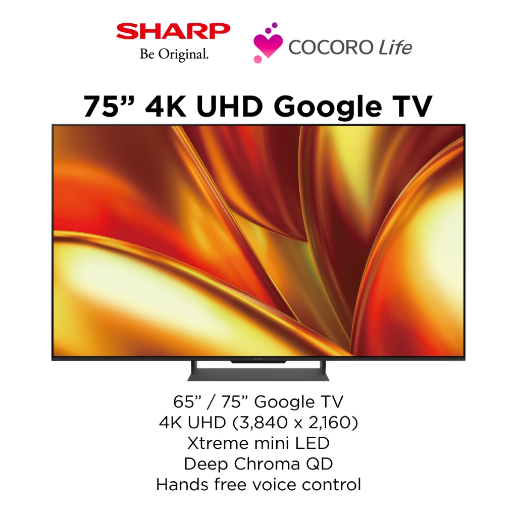 SHARP 4T-C65GU8500X 4T-C75GU8500X XLED TV GOOGLE TV 65GU8500X 65 INCH 75GU8500X 75 INCH 75GU 65GU
