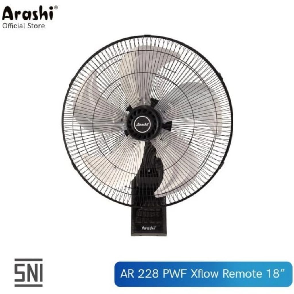 Arashi  Kipas Angin Dinding Besi 18  inch+Remote