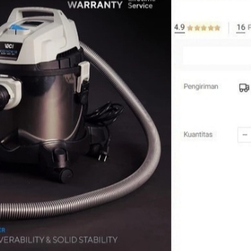 

VICI VCW 18 Vacuum Cleaner Wet Dry Vacum VCW18 Vakum Penghisap Debu