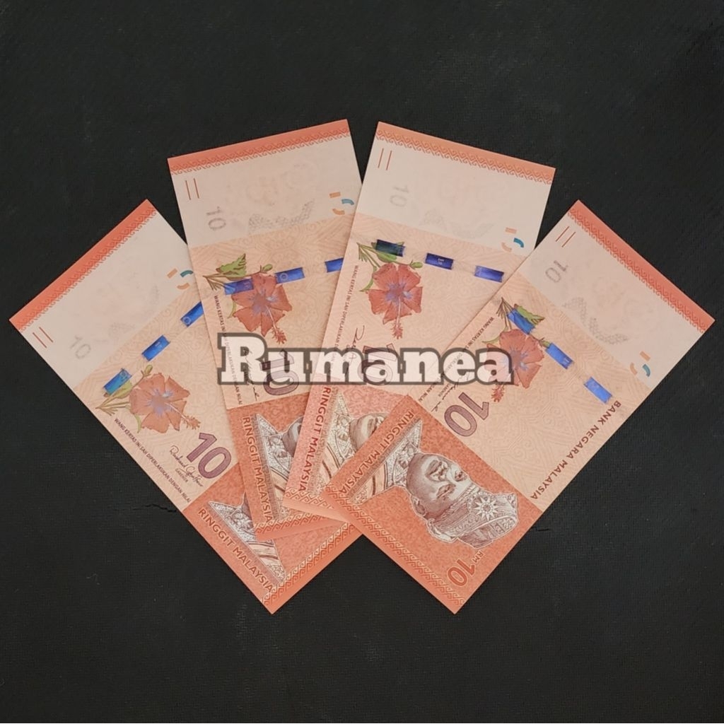 Ringgit Malaysia Uang Asing Pecahan 10 Ringgit